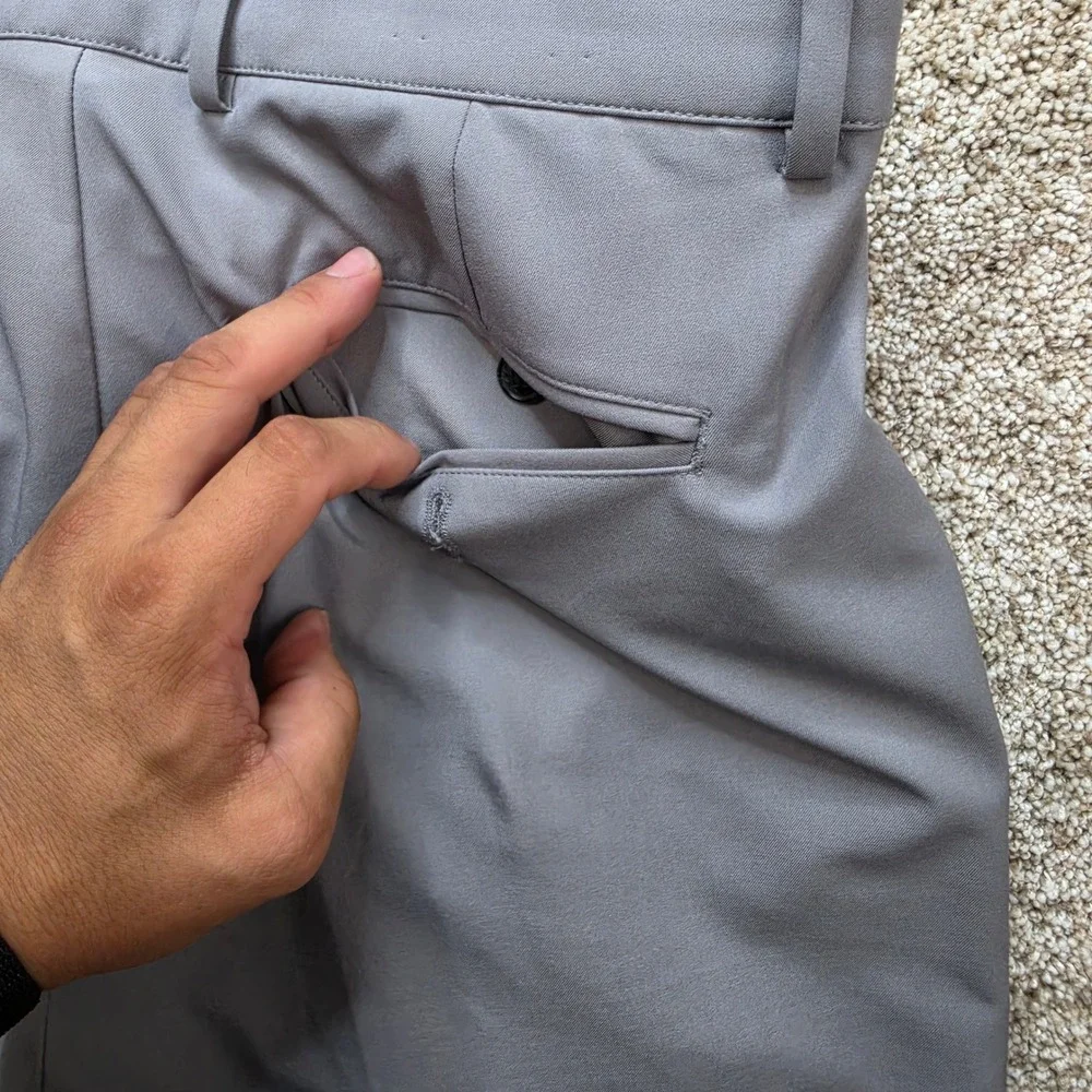 Greg Norman Golf Pants Mens 34x32 Grey Straight Flat Front Athletic Workwear
